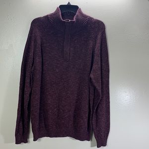 Weatherproof purple quarter zipper turtleneck sweater men’s Size M
